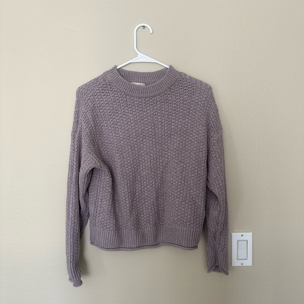 Cable knit Purple Sweater